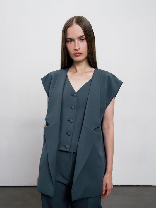 INVIO Novella Double Layer Vest | Rompi Wanita - Essentia