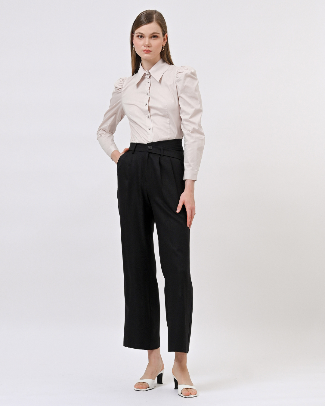 INVIO x Anissa Aziza Catalina Criss-Cross Waist Trouser | Celana Wanita