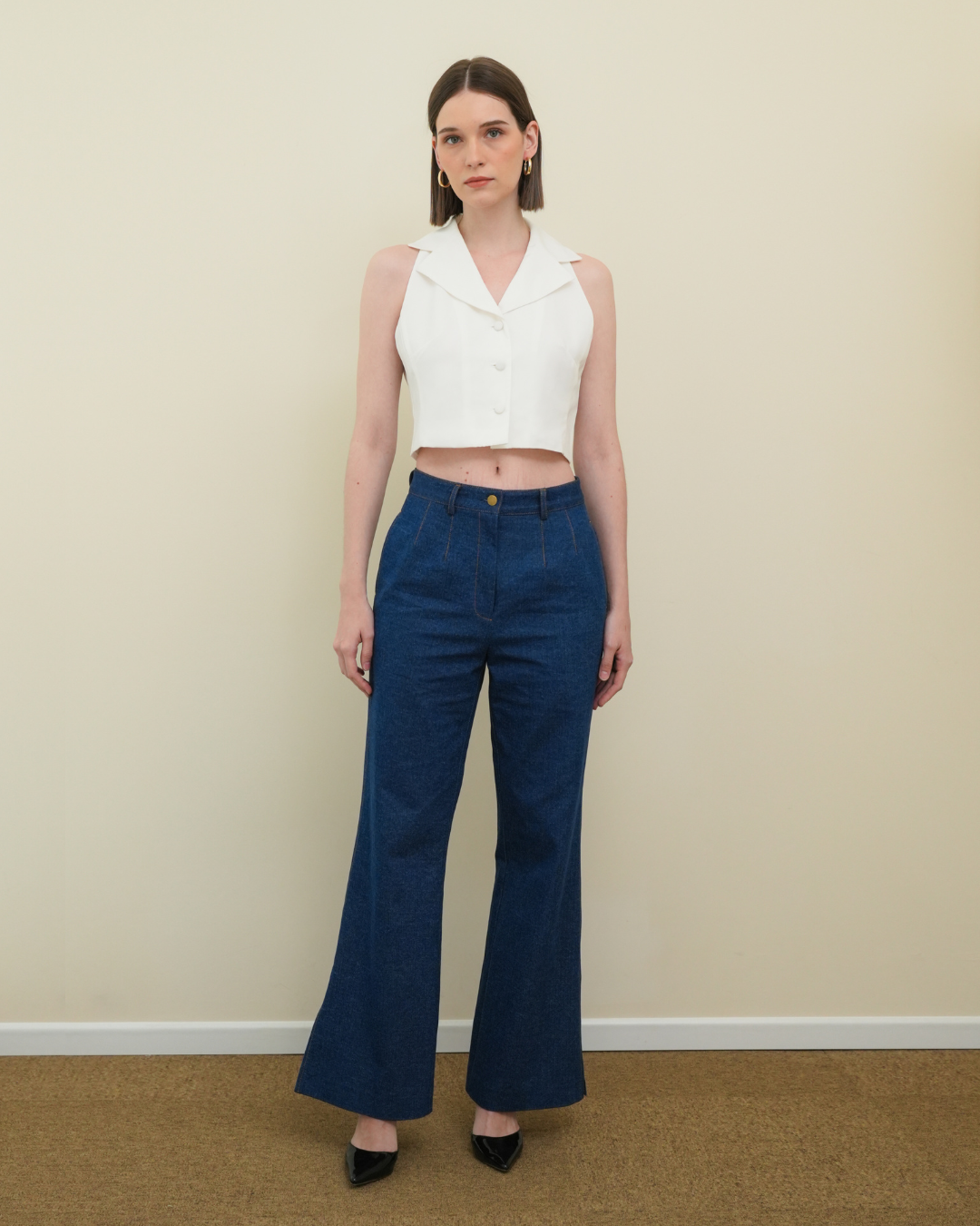 Fedra Slit Denim Trouser
