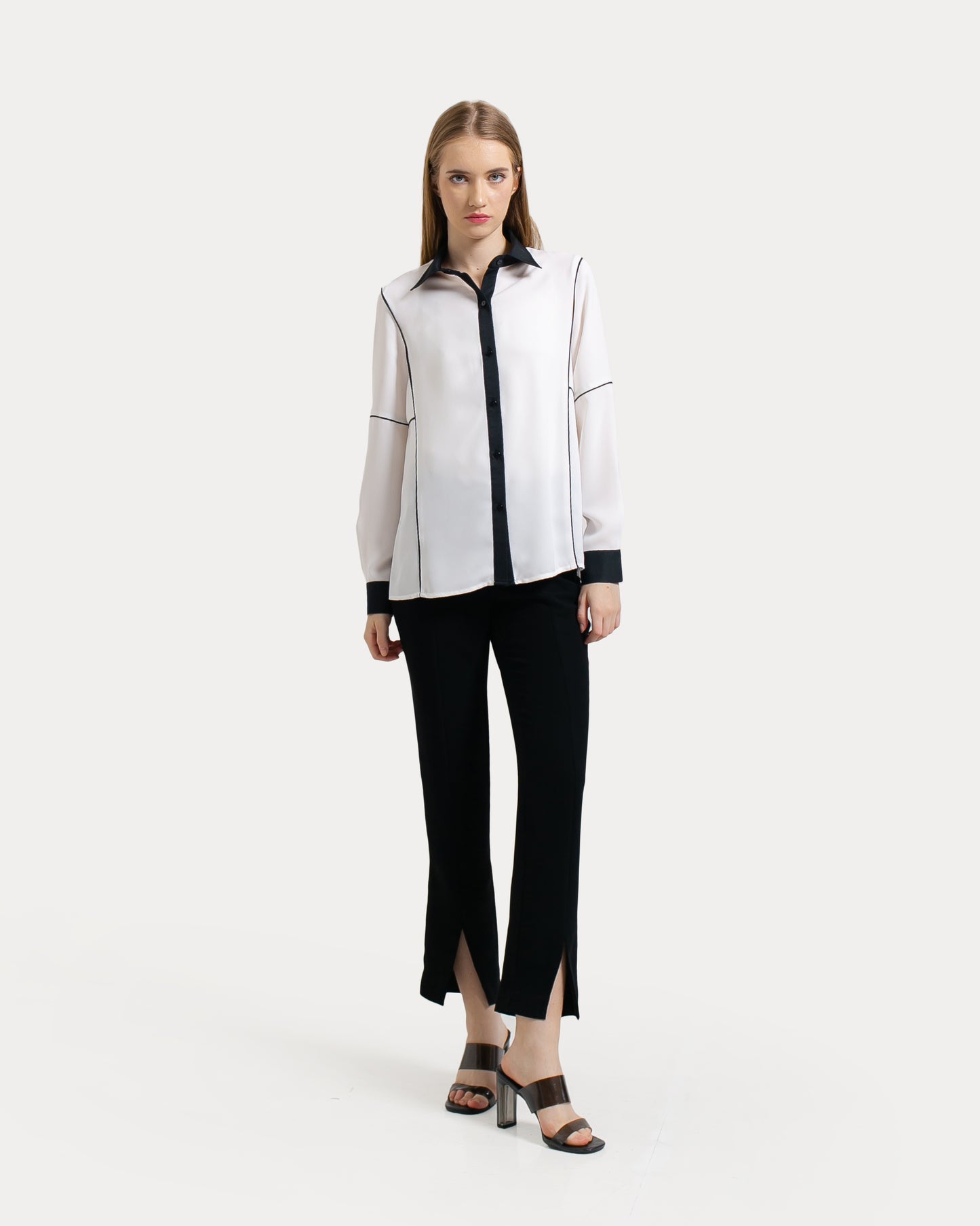Yoanna Contrast Pipe Shirt