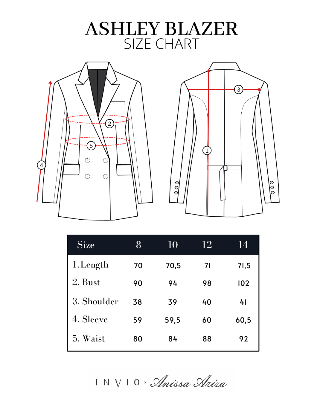 INVIO x Anissa Aziza Ashley Back Belted-Tailored Blazer | Jas Wanita