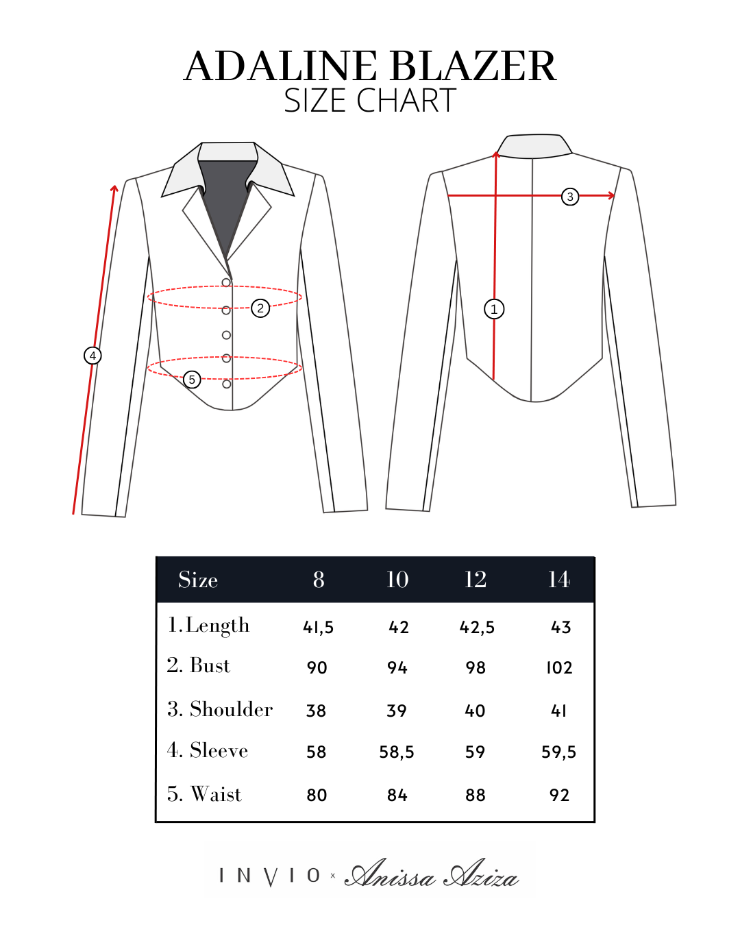 INVIO x Anissa Aziza Adaline V-Cropped Blazer | Jas Wanita