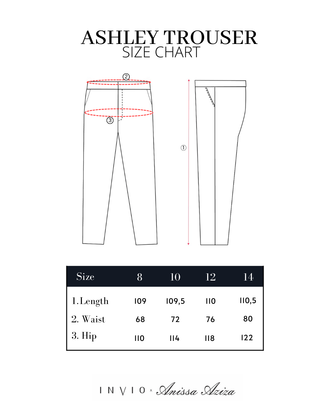 INVIO x Anissa Aziza Ashley High Waisted Trouser | Celana Wanita