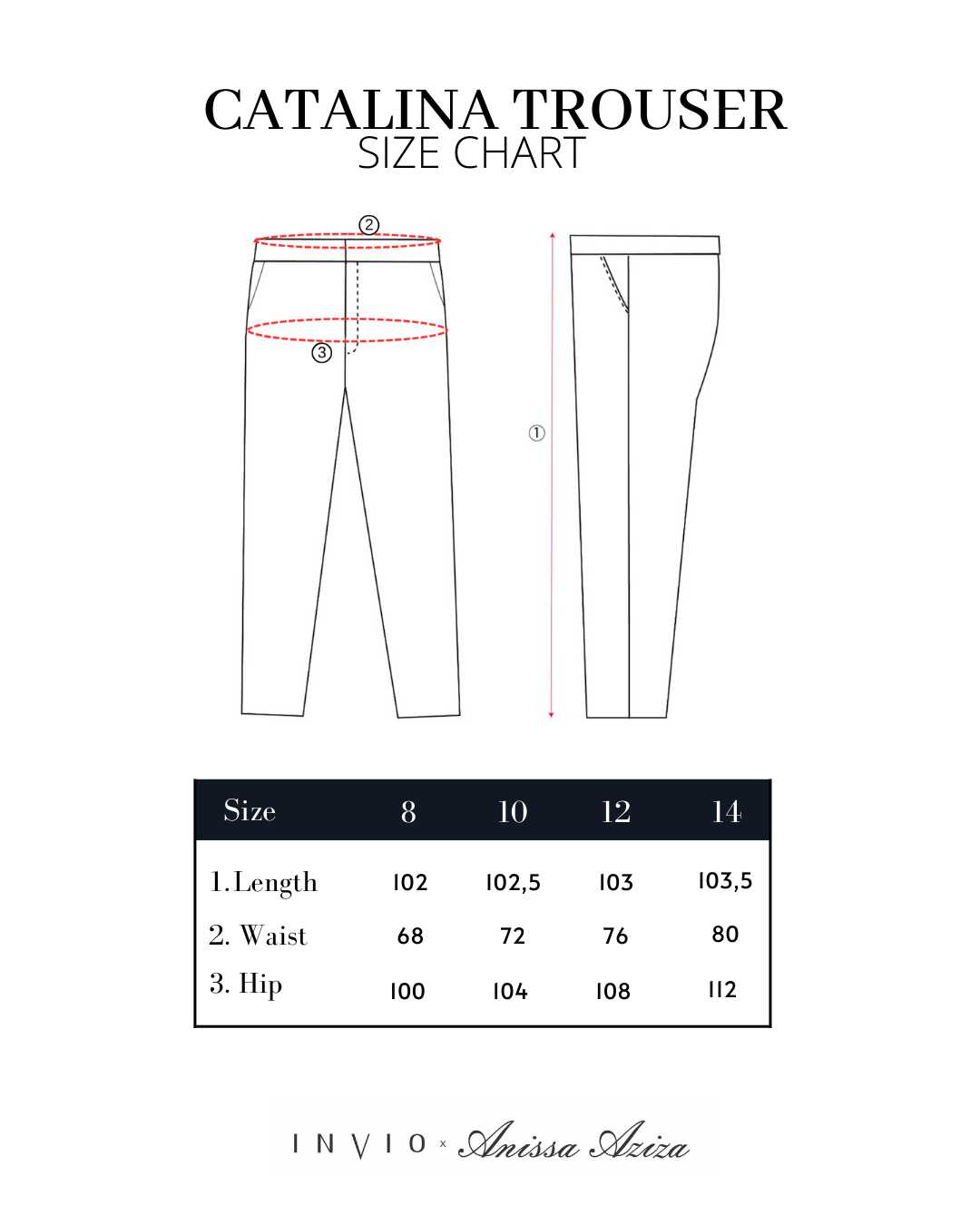 INVIO x Anissa Aziza Catalina Criss-Cross Waist Trouser | Celana Wanita