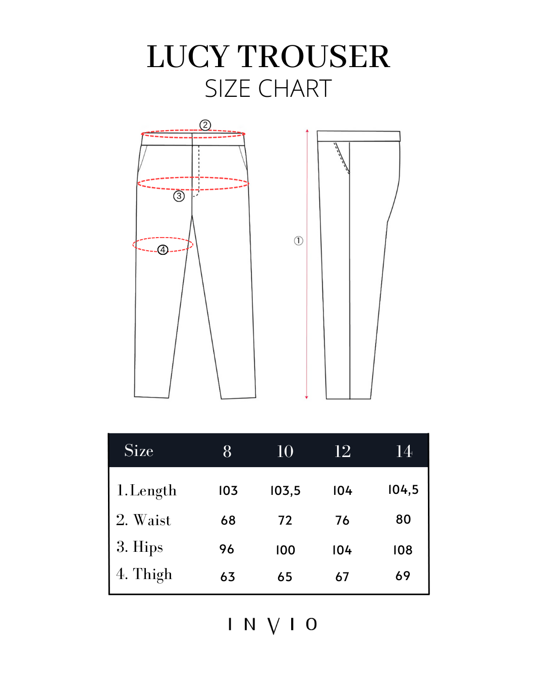 INVIO Lucy Straight - Leg Trouser | Atasan Wanita - Espresso