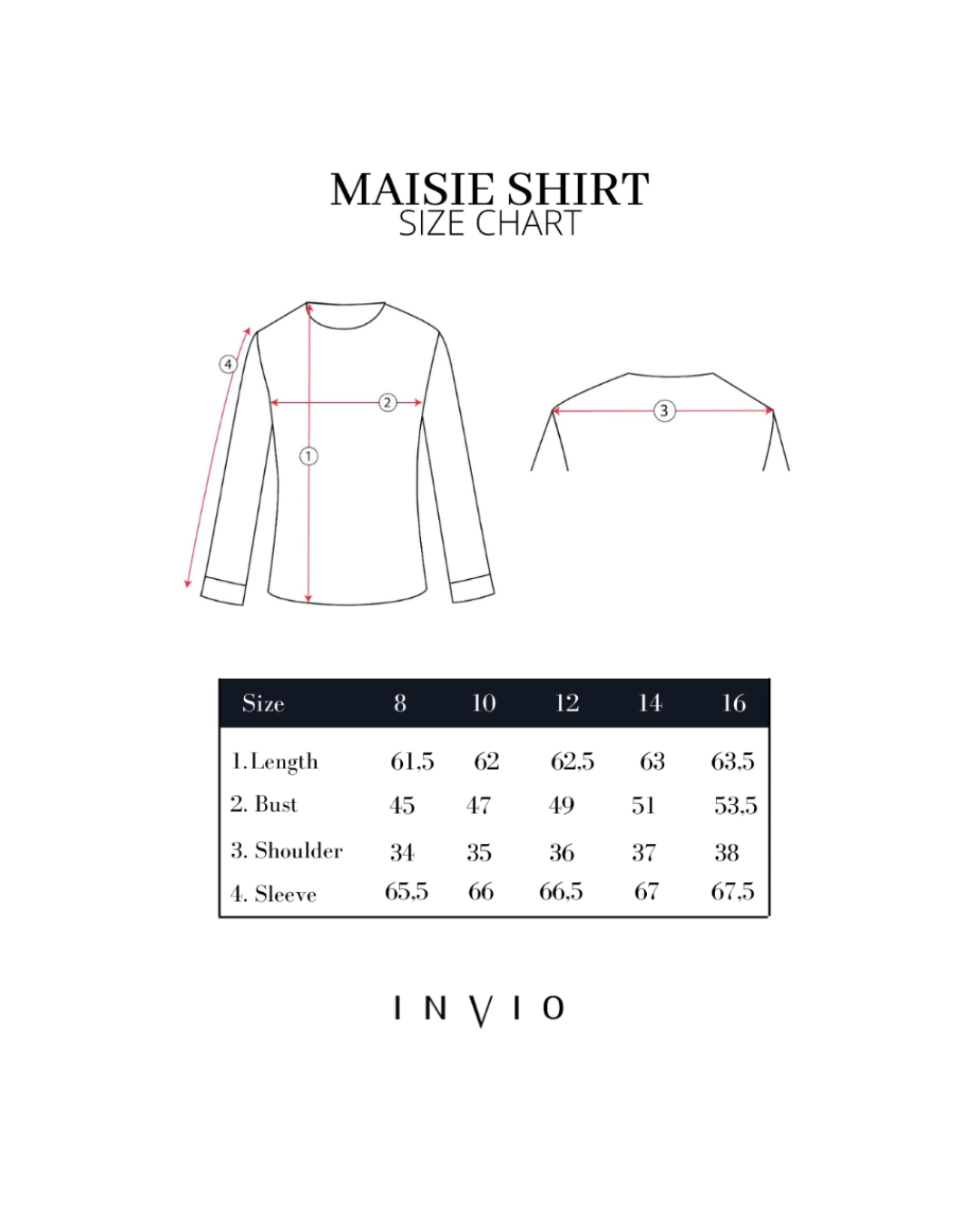 INVIO Maisie Puff Shoulder Shirt Stripe Blue | Atasan Kemeja Wanita