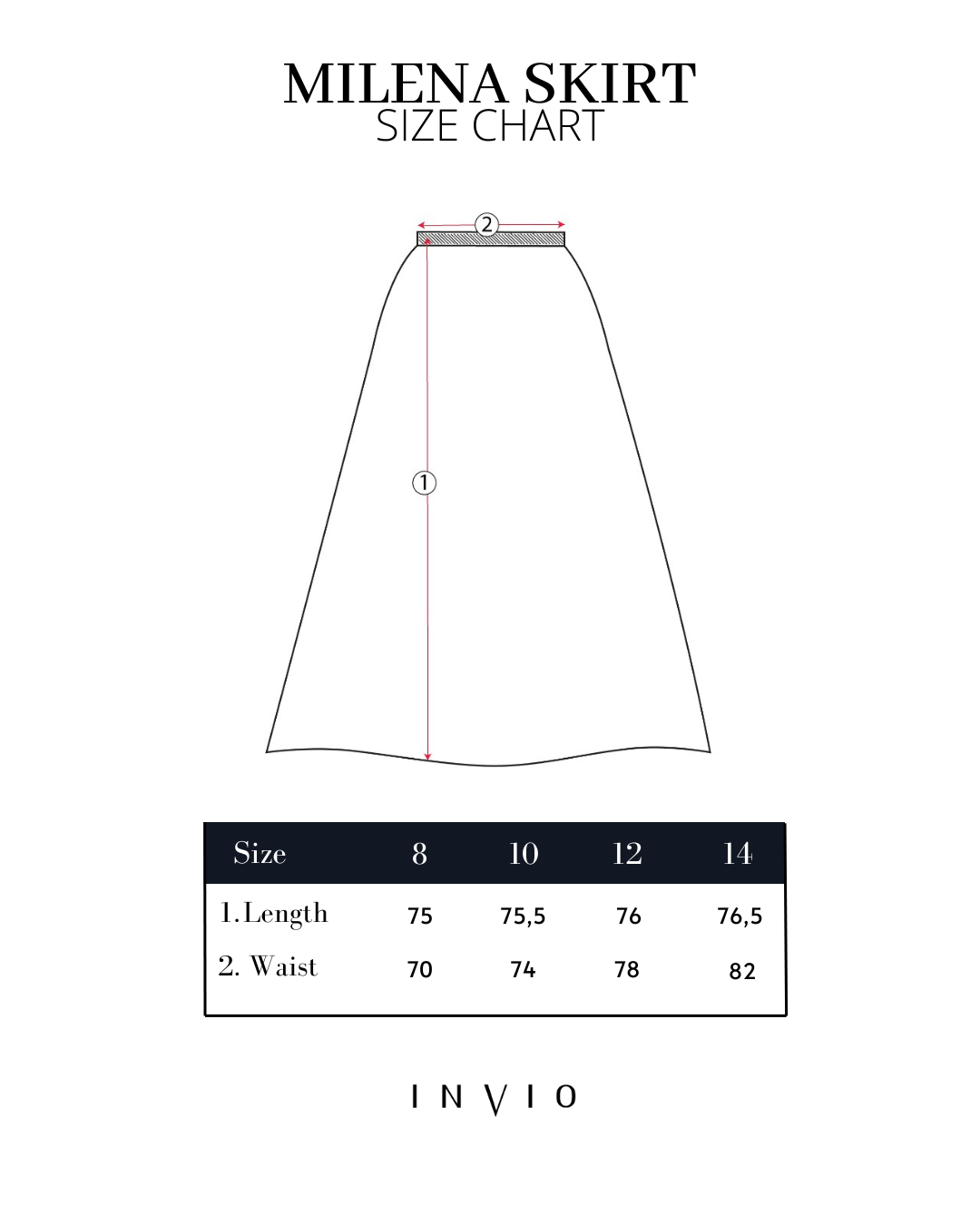 Milena A-Line Pleated Midi Skirt | Rok Wanita - Arch & Edge