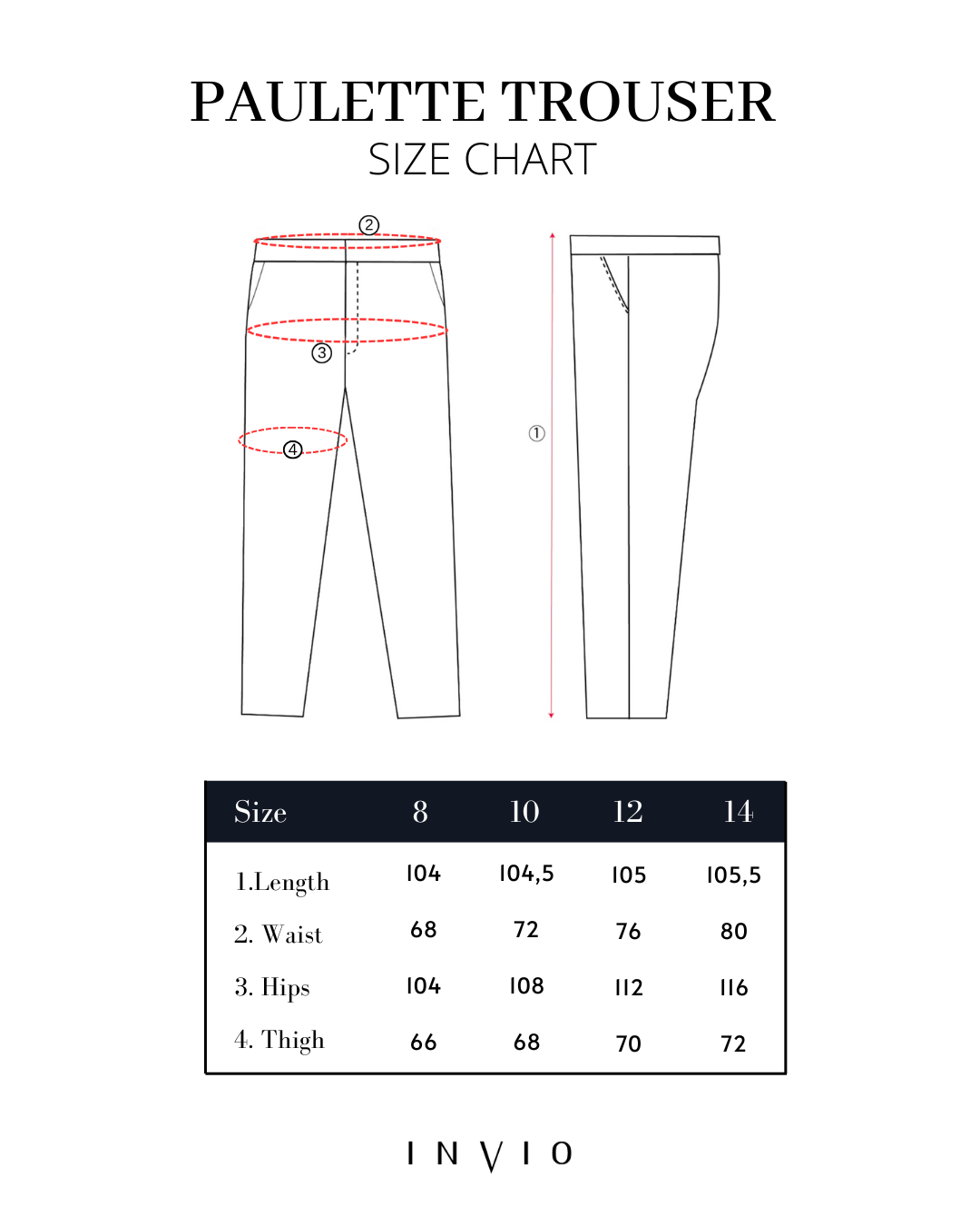 INVIO Paulette Two Button Trousers | Celana Wanita - Costa