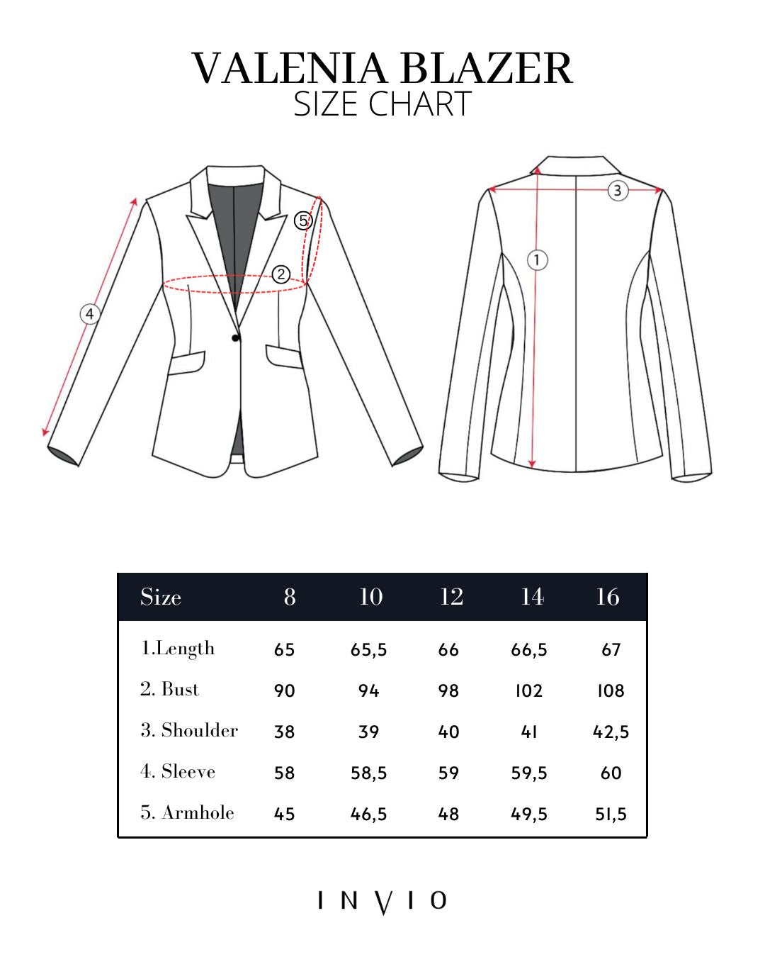 INVIO Valenia Angled Cut Blazer | Jas Wanita