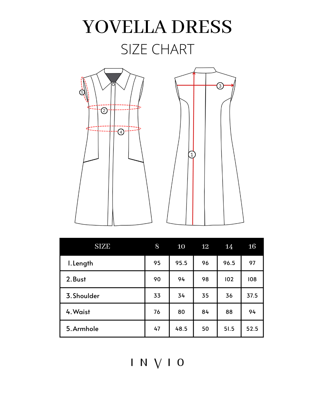 INVIO Yovella Statement Collar Flare Dress | Gaun Wanita - Marielle