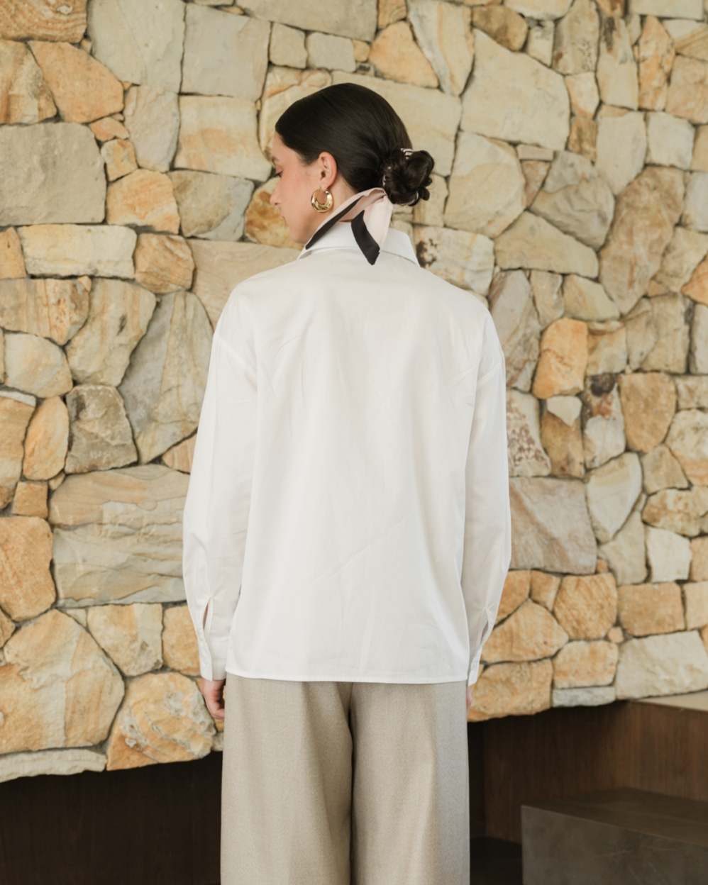 INVIO Prilly Asymmetry Shirt | Kemeja Atasan Wanita - Costa
