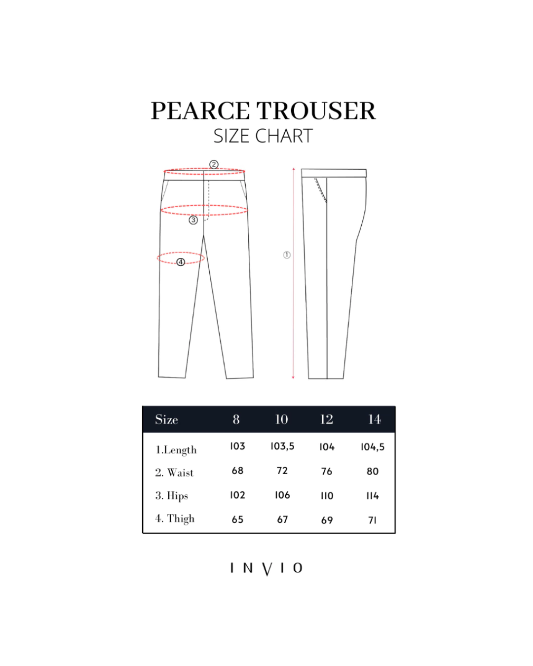 INVIO Pearce Tailored Bootcut Trousers Cream | Celana Wanita