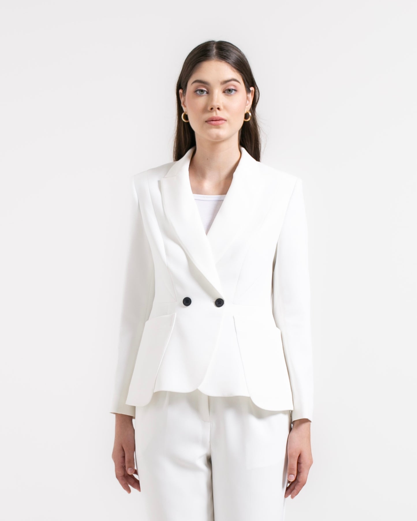 Estella Patch Pocket Architectural Blazer