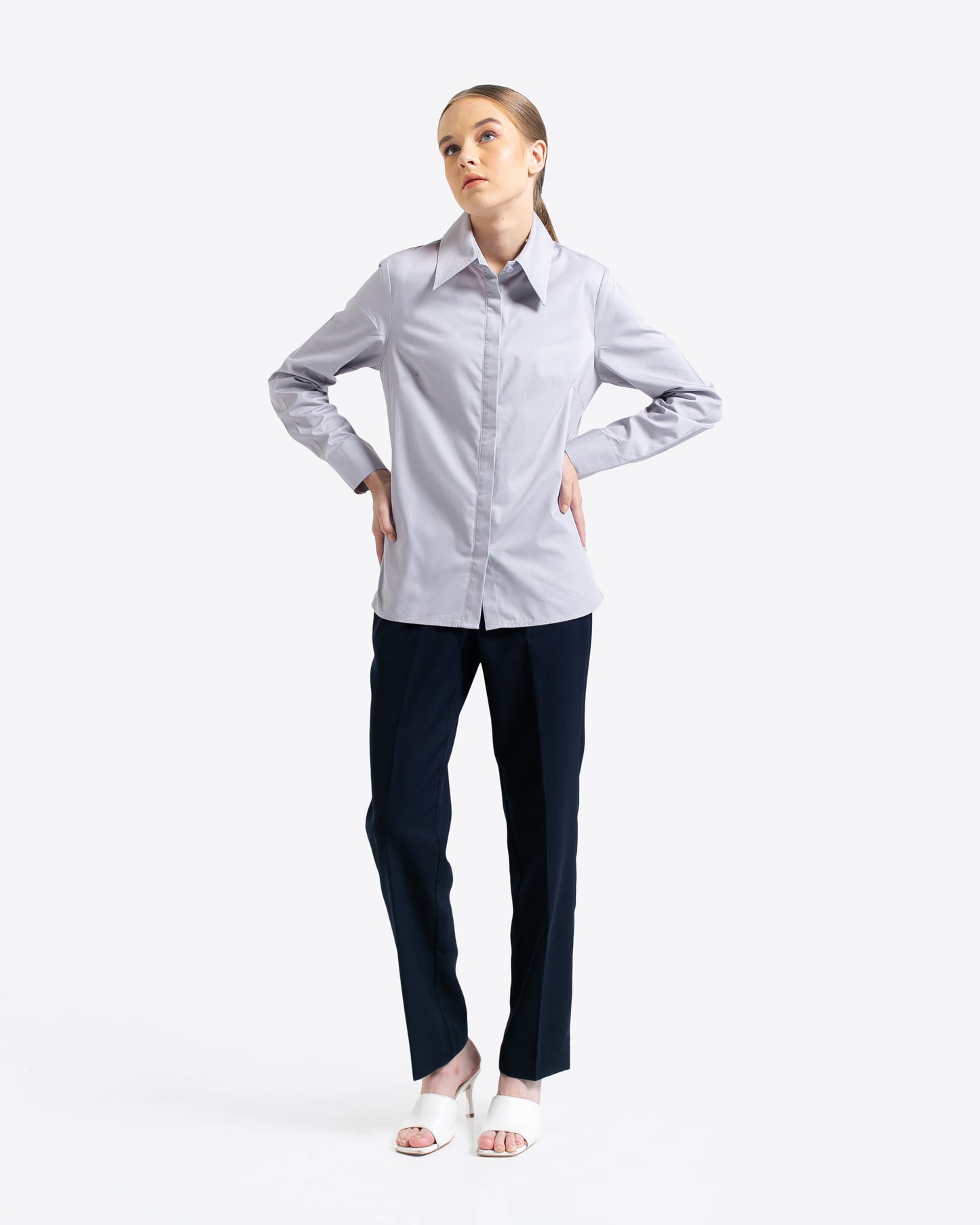 Frankie Twill Basic Shirt Grey