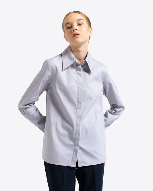 Frankie Twill Basic Shirt Grey