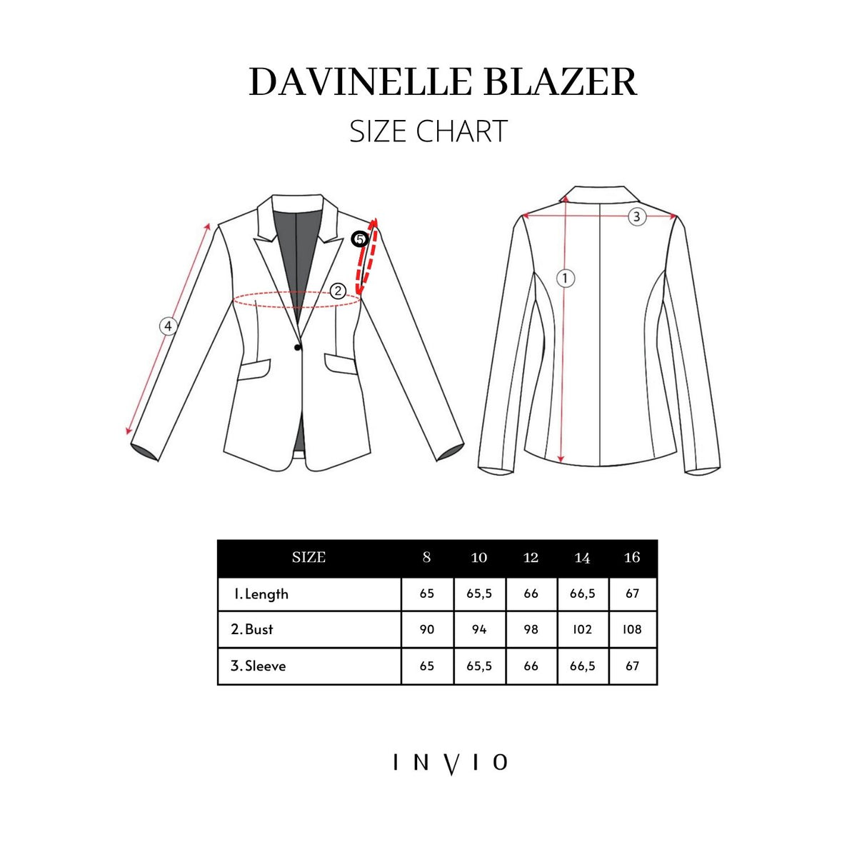 INVIO Davinelle Pleated Peplum Blazer | Jas Wanita - Marea Collection