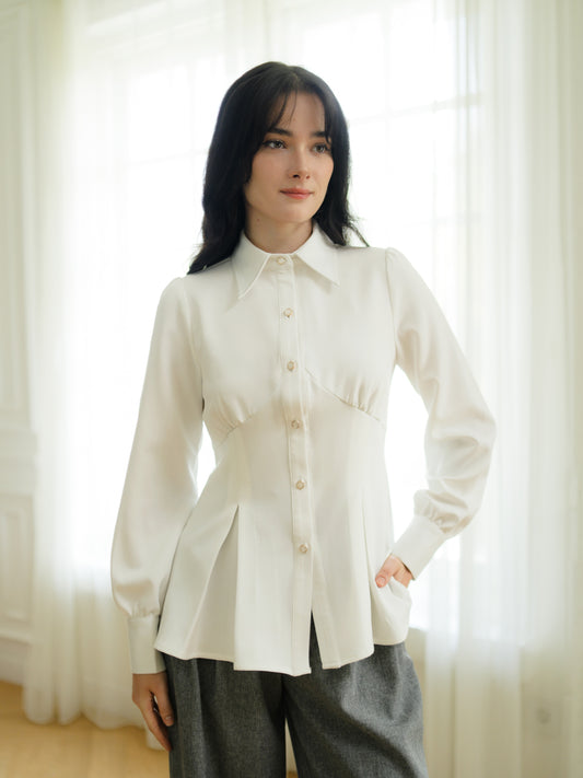INVIO Rivenna Peplum Shirt | Kemeja Atasan Wanita - Aurist