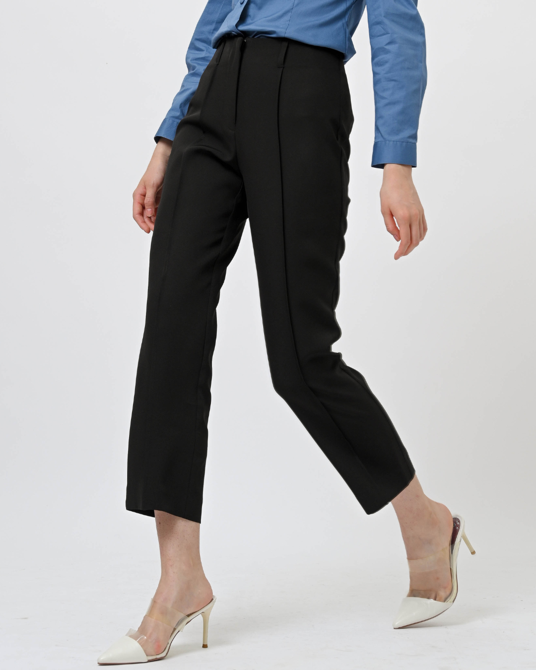 Zelda Pintuck Trouser Black