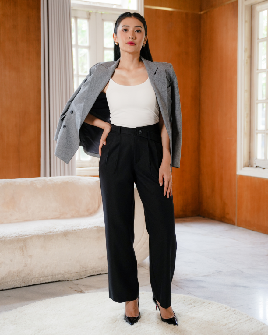 INVIO x Anissa Aziza Catalina Criss-Cross Waist Trouser | Celana Wanita