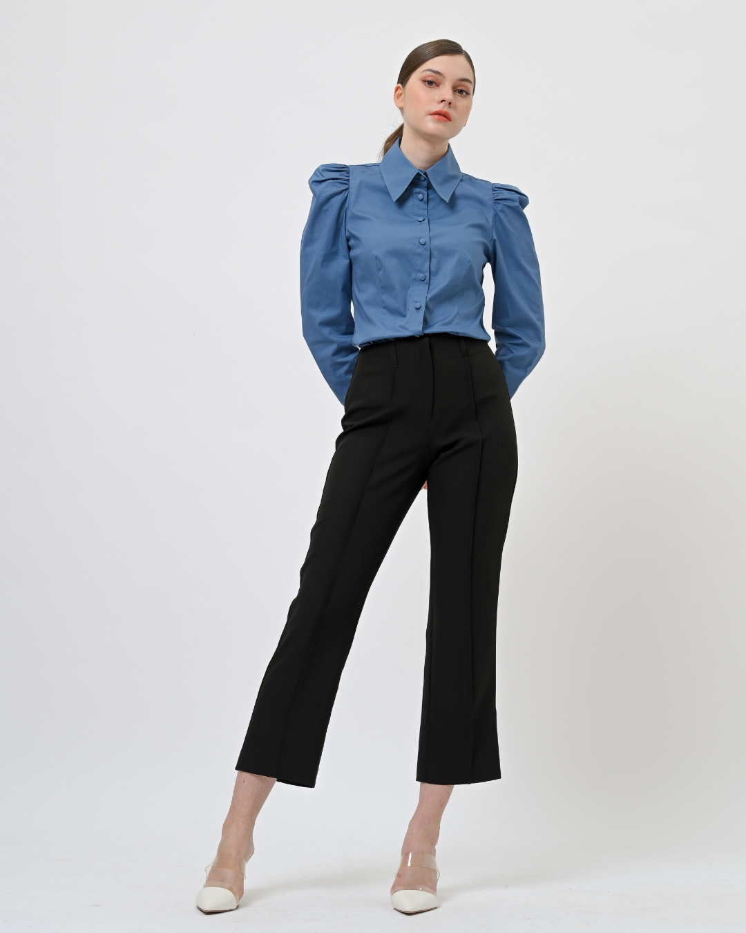 Zelda Pintuck Trouser Black