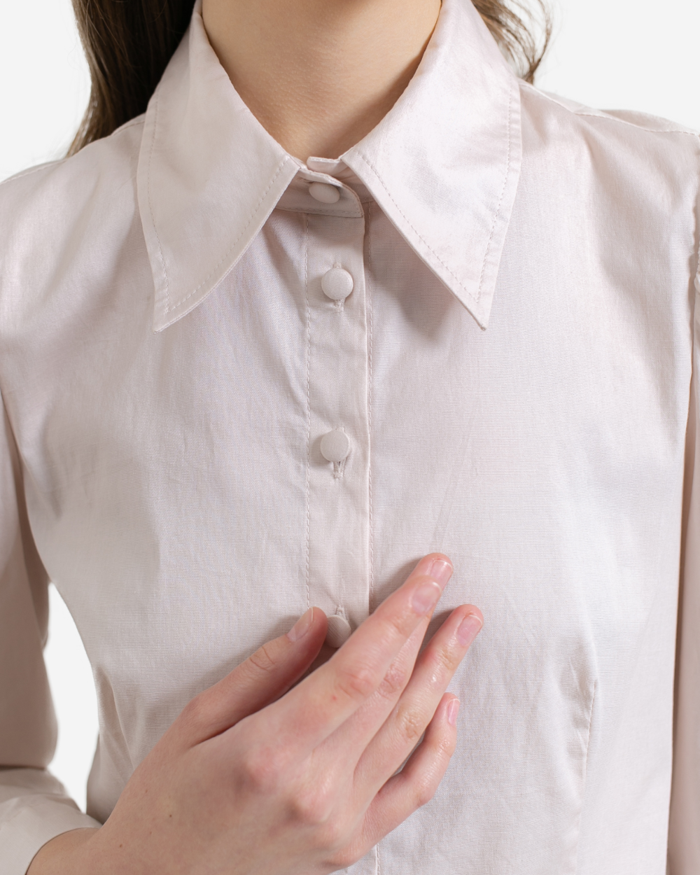 Maisie Puff Shoulder Shirt Soft Pink