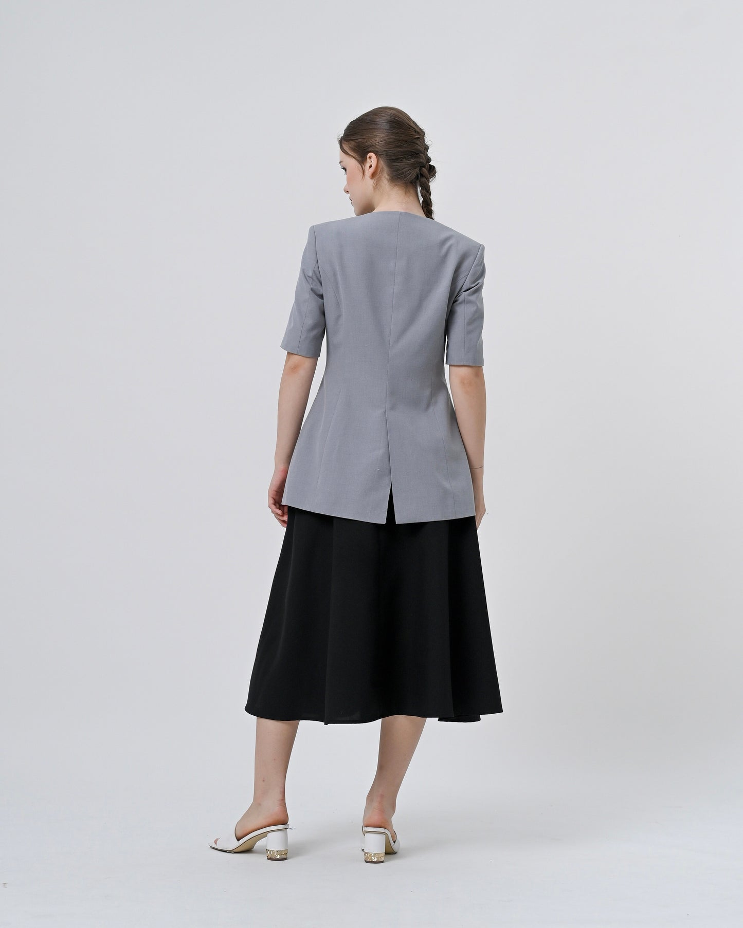 Vellyxia Short Sleeve Blazer