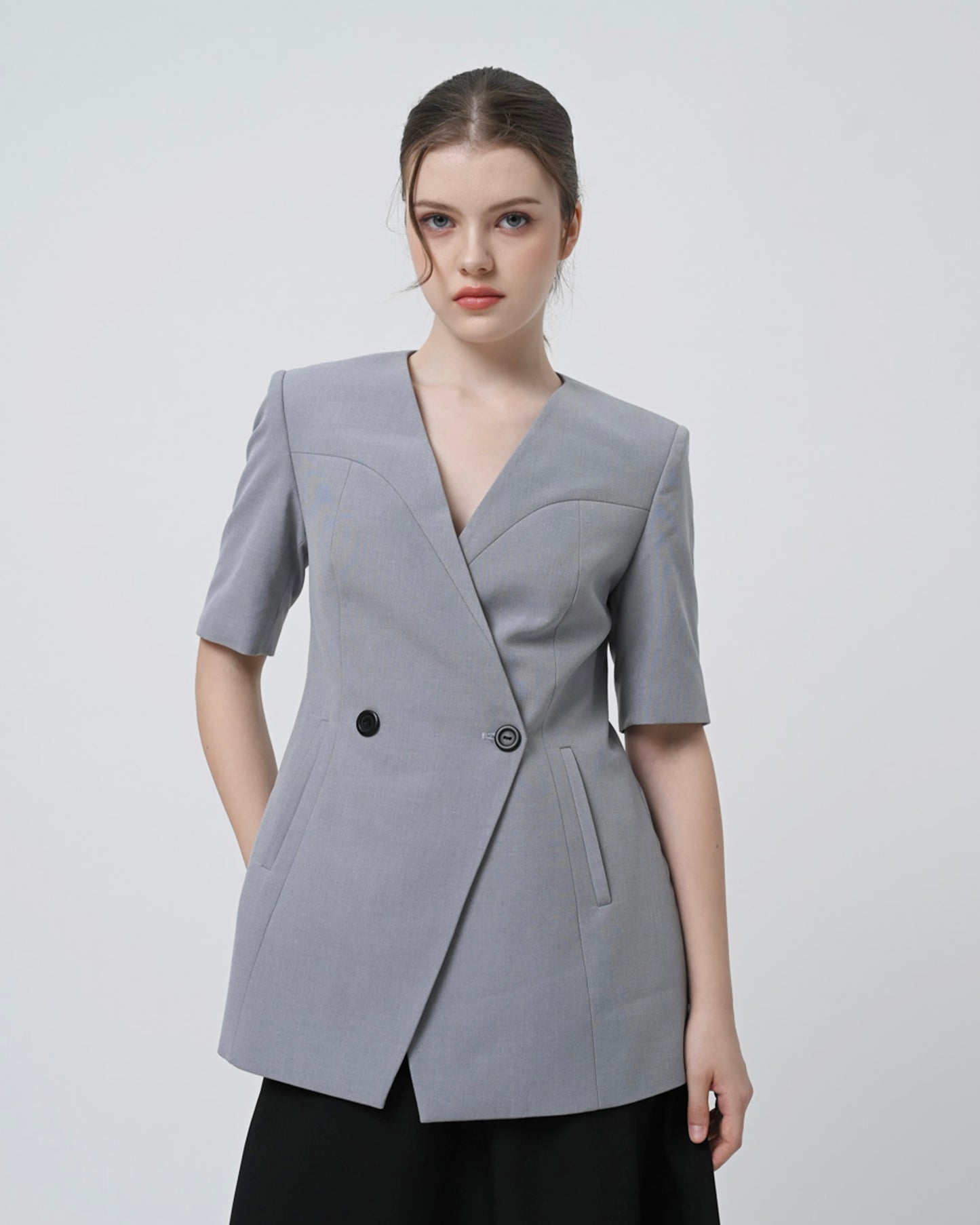 Vellyxia Short Sleeve Blazer