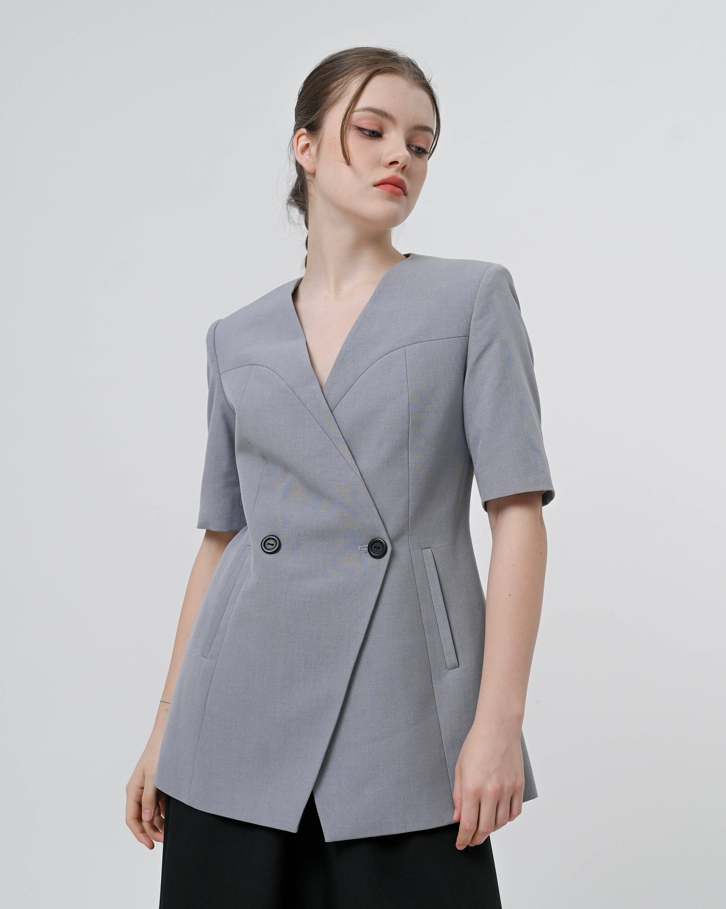 Vellyxia Short Sleeve Blazer