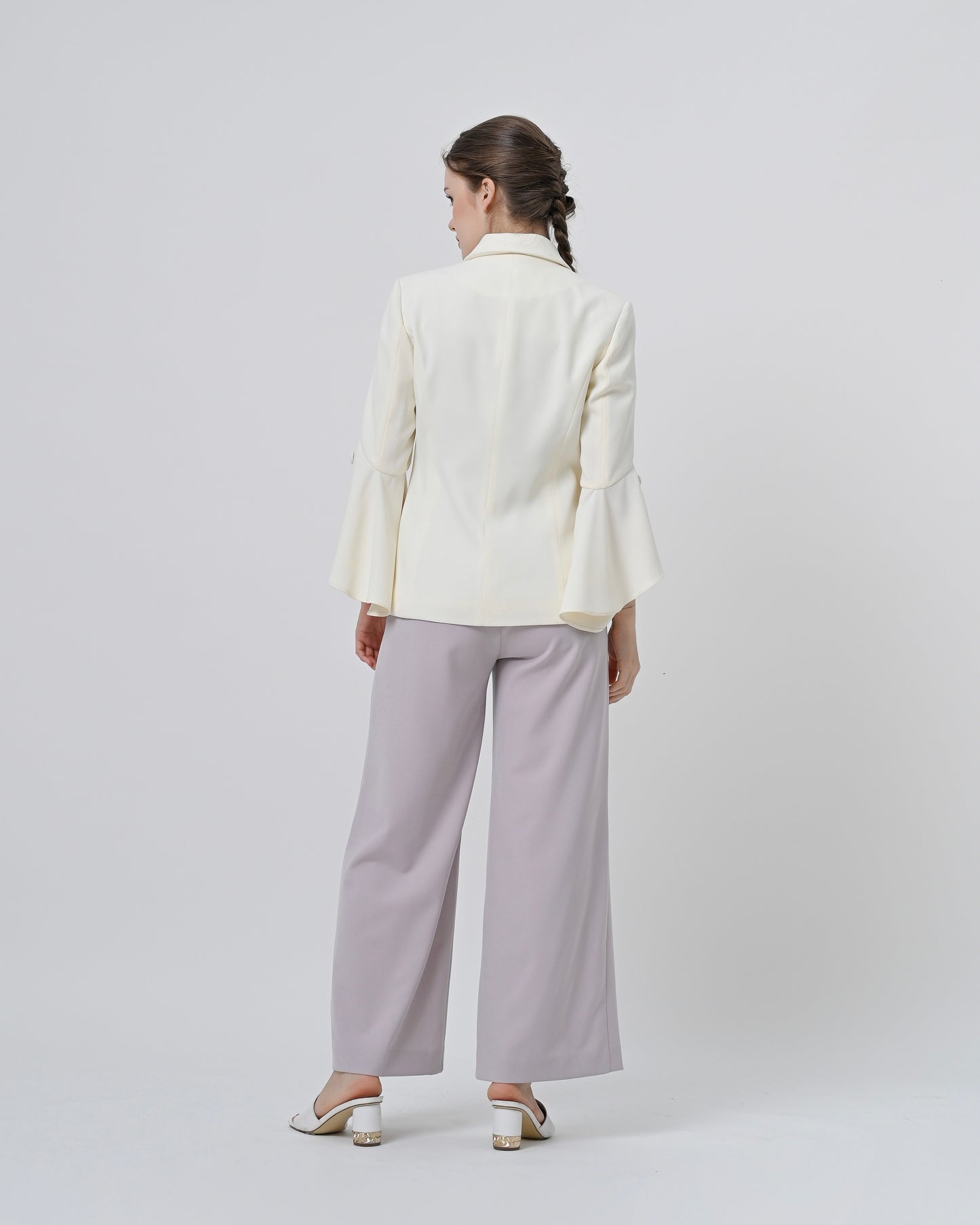 Viona Ruffle Sleeve Blazer