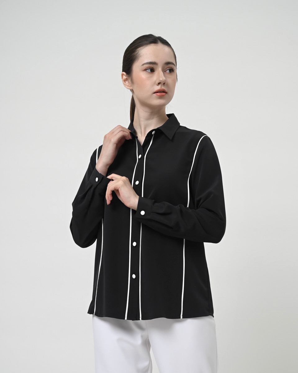 Tiffany Contrast Trim Blouse