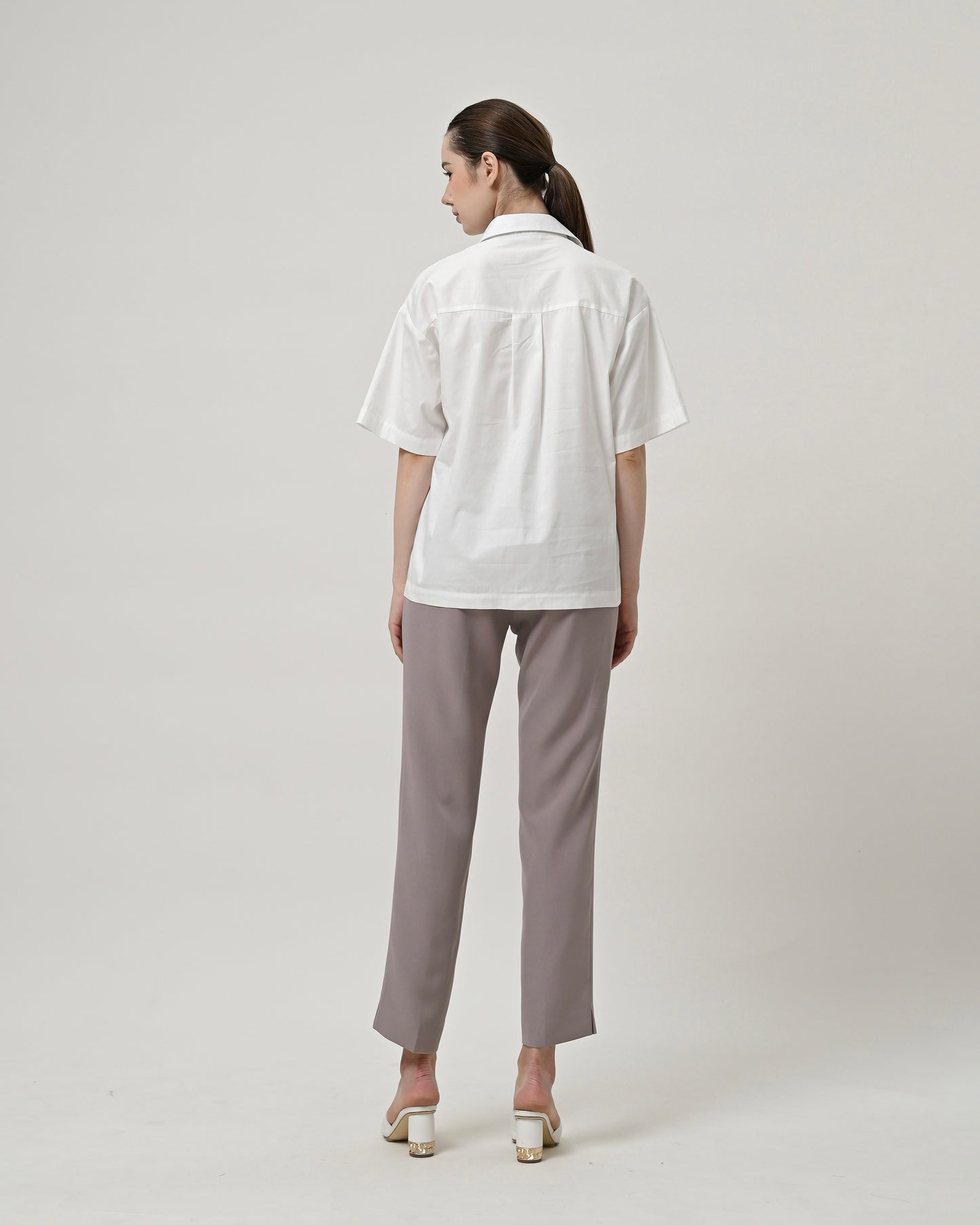 Thalia Wide Sleeves Shirt White
