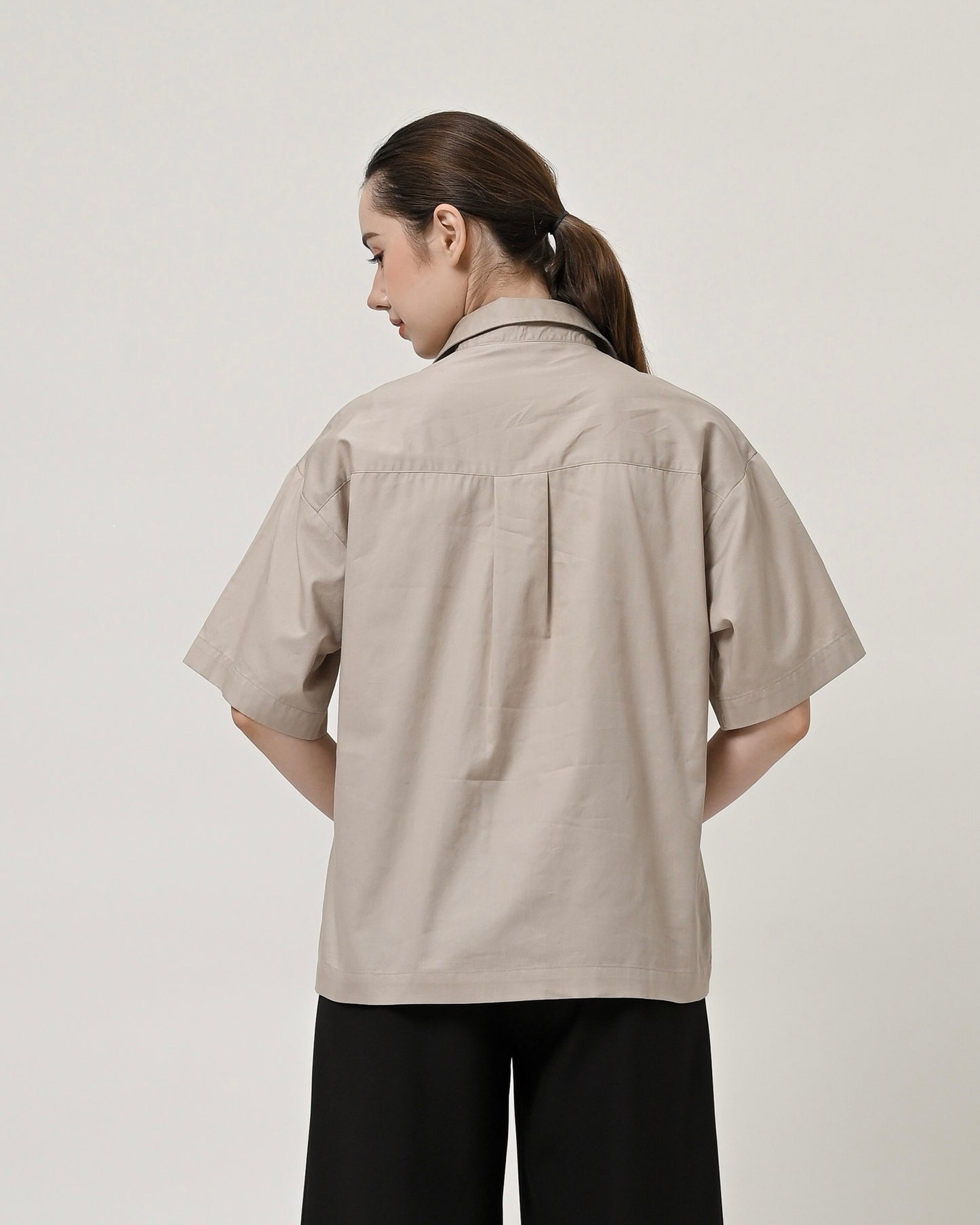 Thalia Wide Sleeves Shirt Khaki