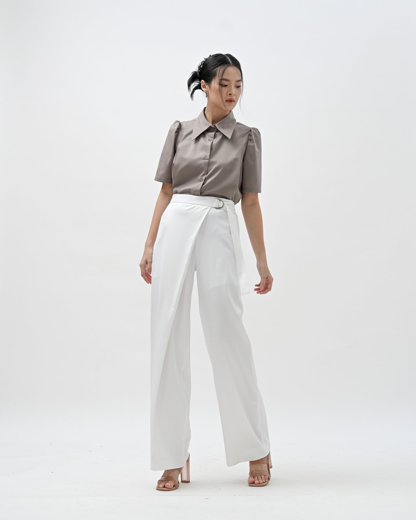 Samantha D-Ring Pleated Trouser