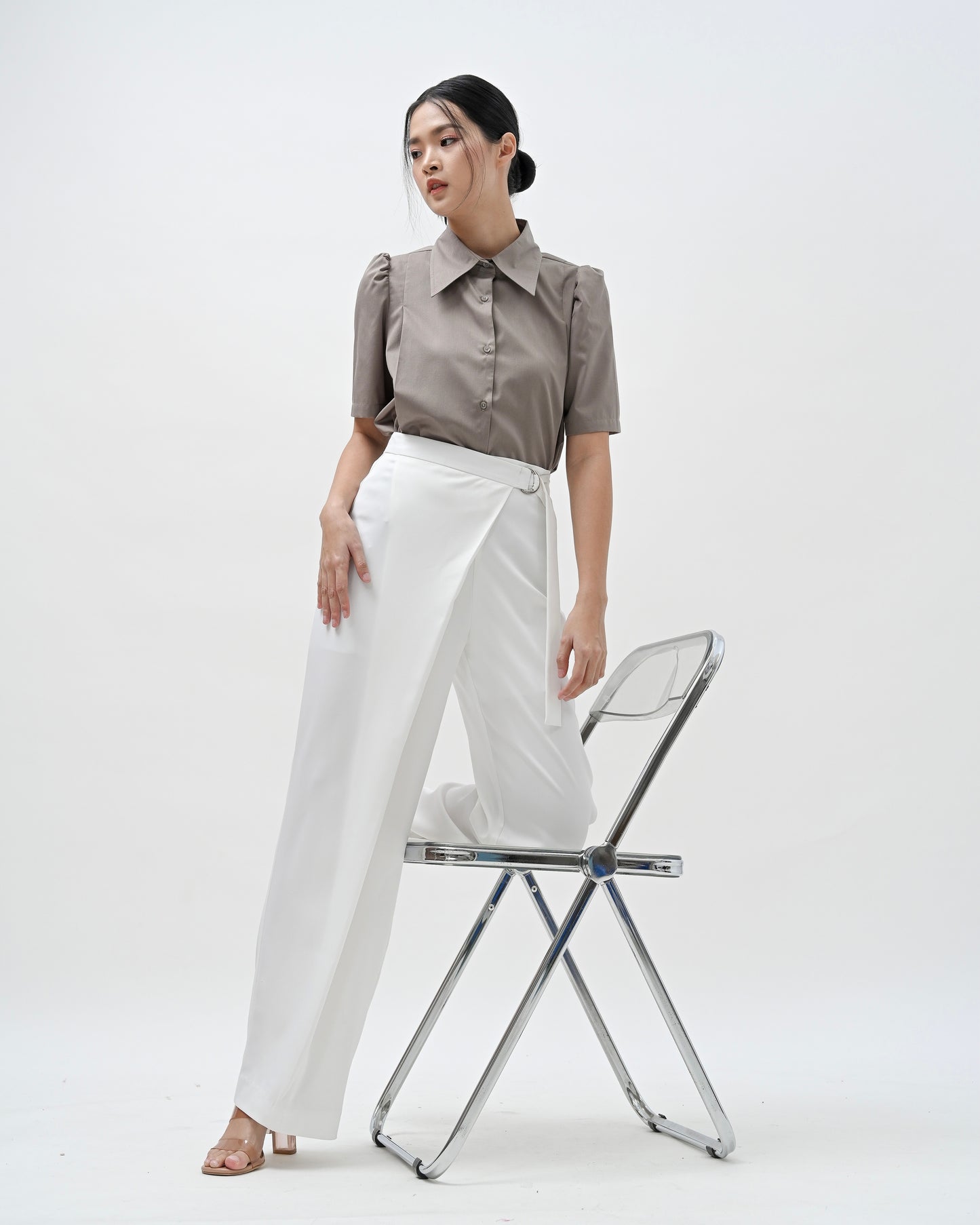 Samantha D-Ring Pleated Trouser