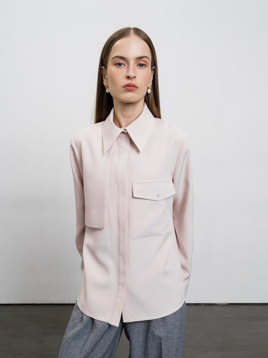 INVIO Nolene Edit Shirt | Kemeja Atasan Wanita - Essentia