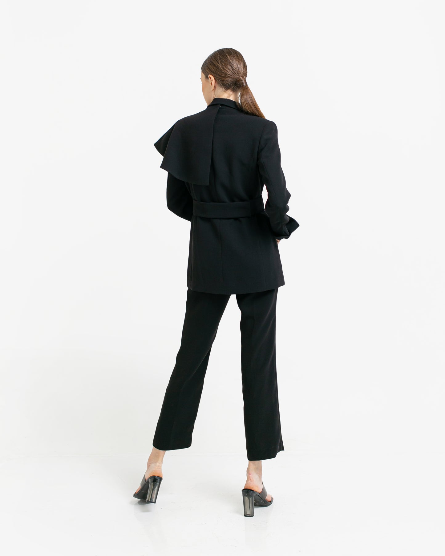 Kirsten Belted Cape Blazer