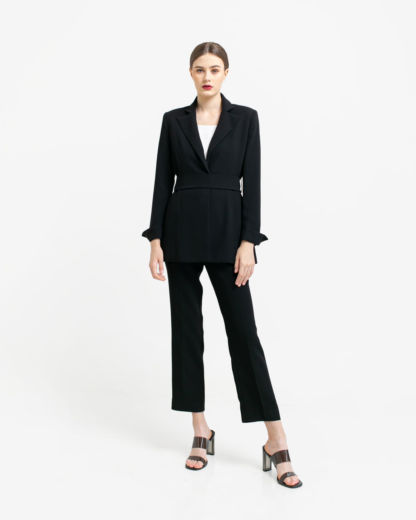 Kirsten Belted Cape Blazer
