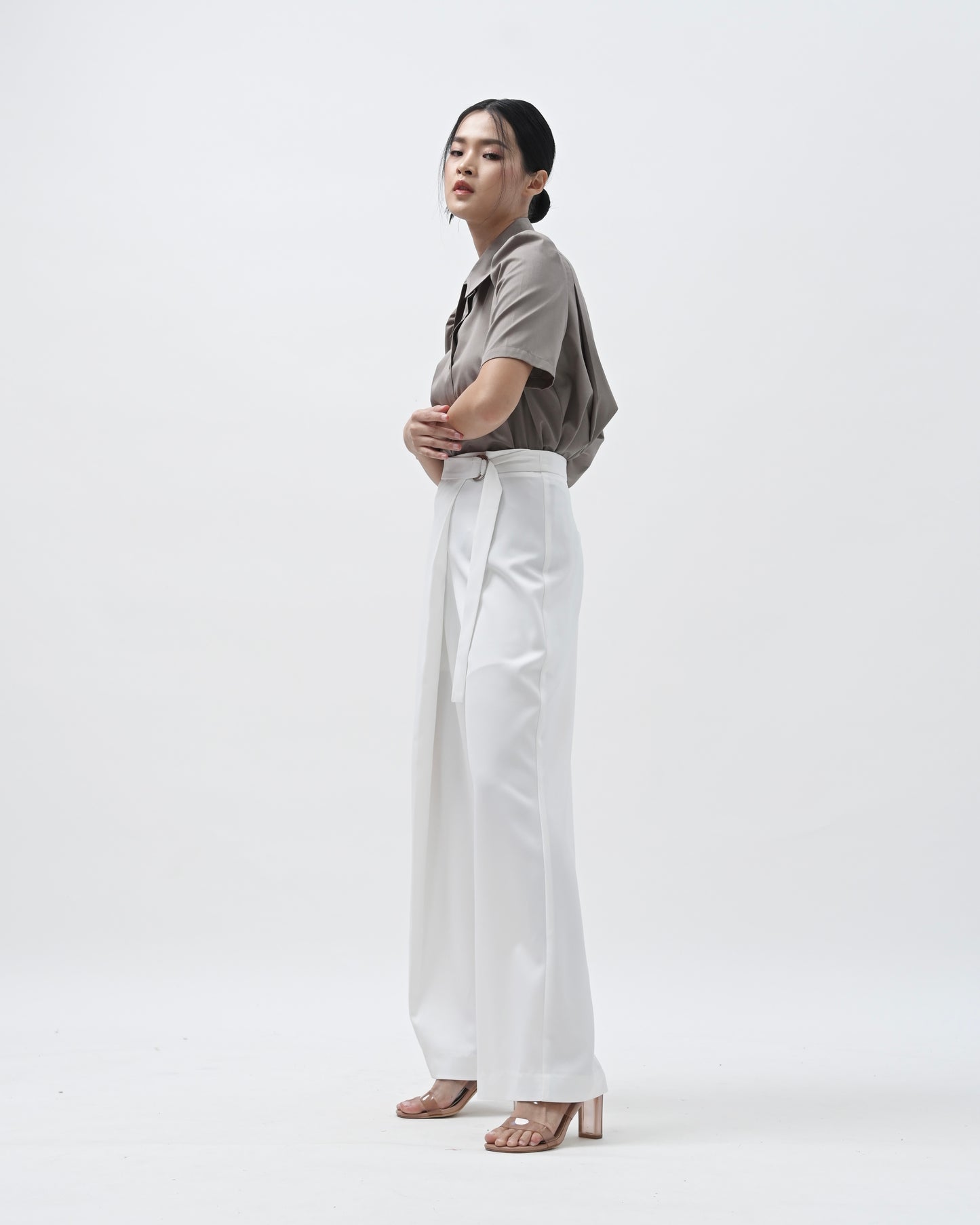 Samantha D-Ring Pleated Trouser
