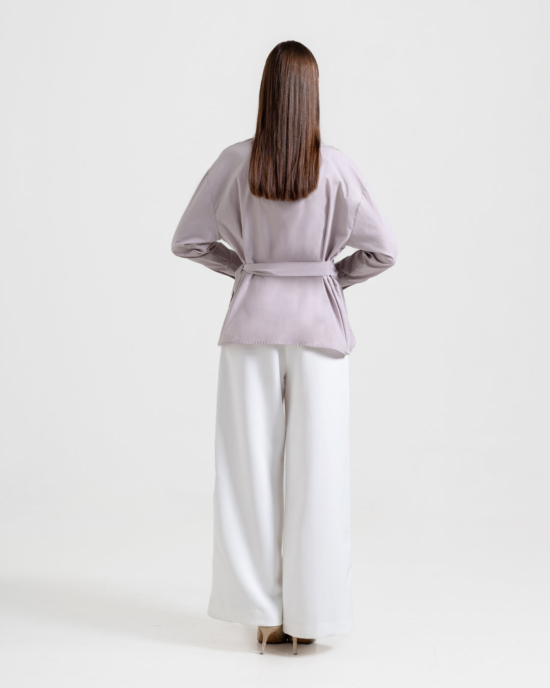 INVIO Zivara Wrap Tie Shirt | Kemeja Blouse Wanita - Atelier Collection