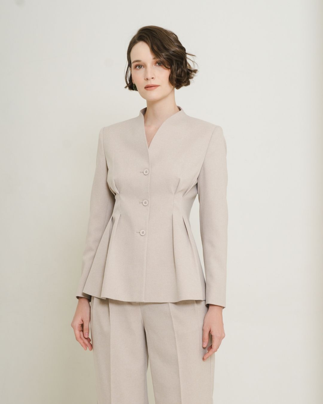 INVIO Aubre Shaped Waist Blazer | Jas Wanita - Leanne Collection
