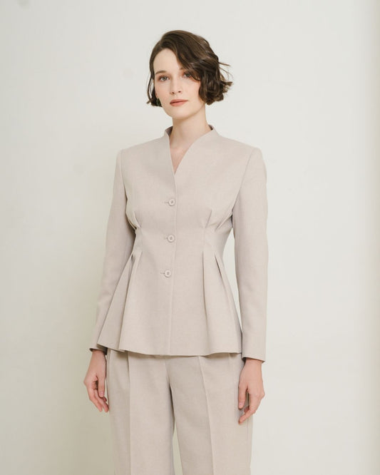INVIO Aubre Shaped Waist Blazer | Jas Wanita - Leanne Collection