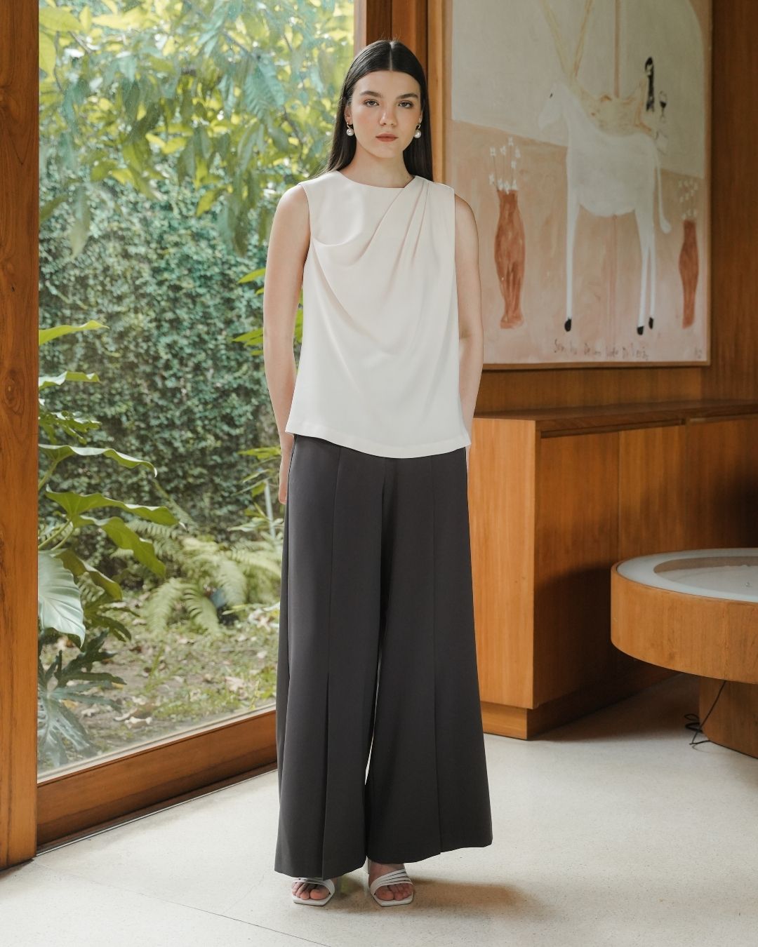 INVIO Bryssa Soft Drape Blouse | Atasan Wanita - Amber Collection