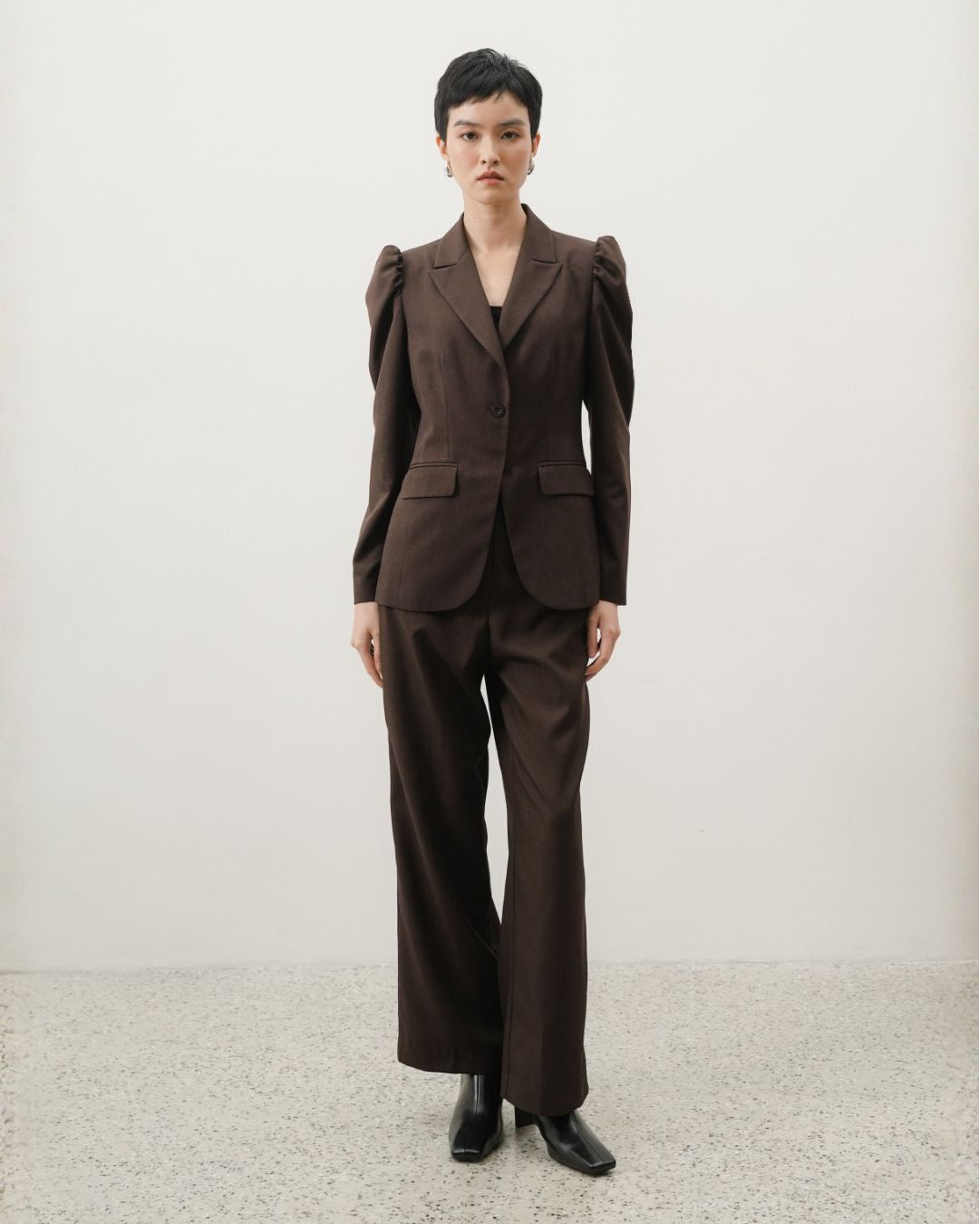 INVIO Varena Puff Shoulder Blazer | Jas Wanita