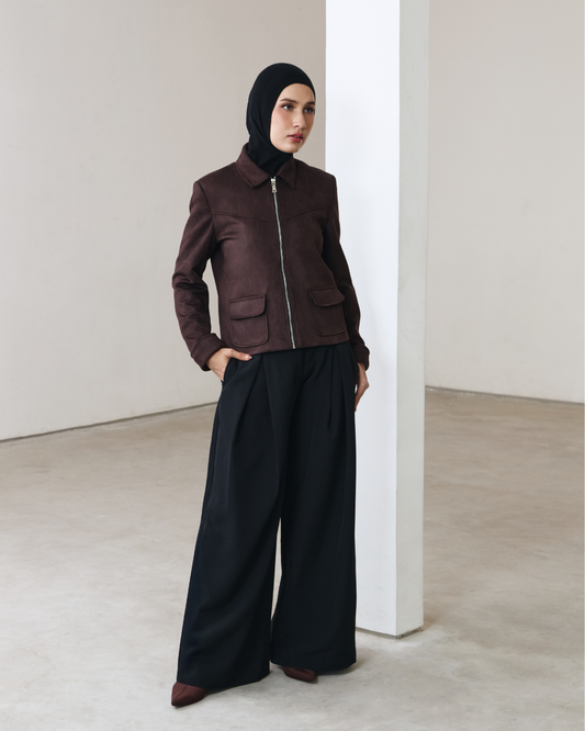 INVIO X Dwihanda Morrest Suede Zip Jacket | Jaket Wanita