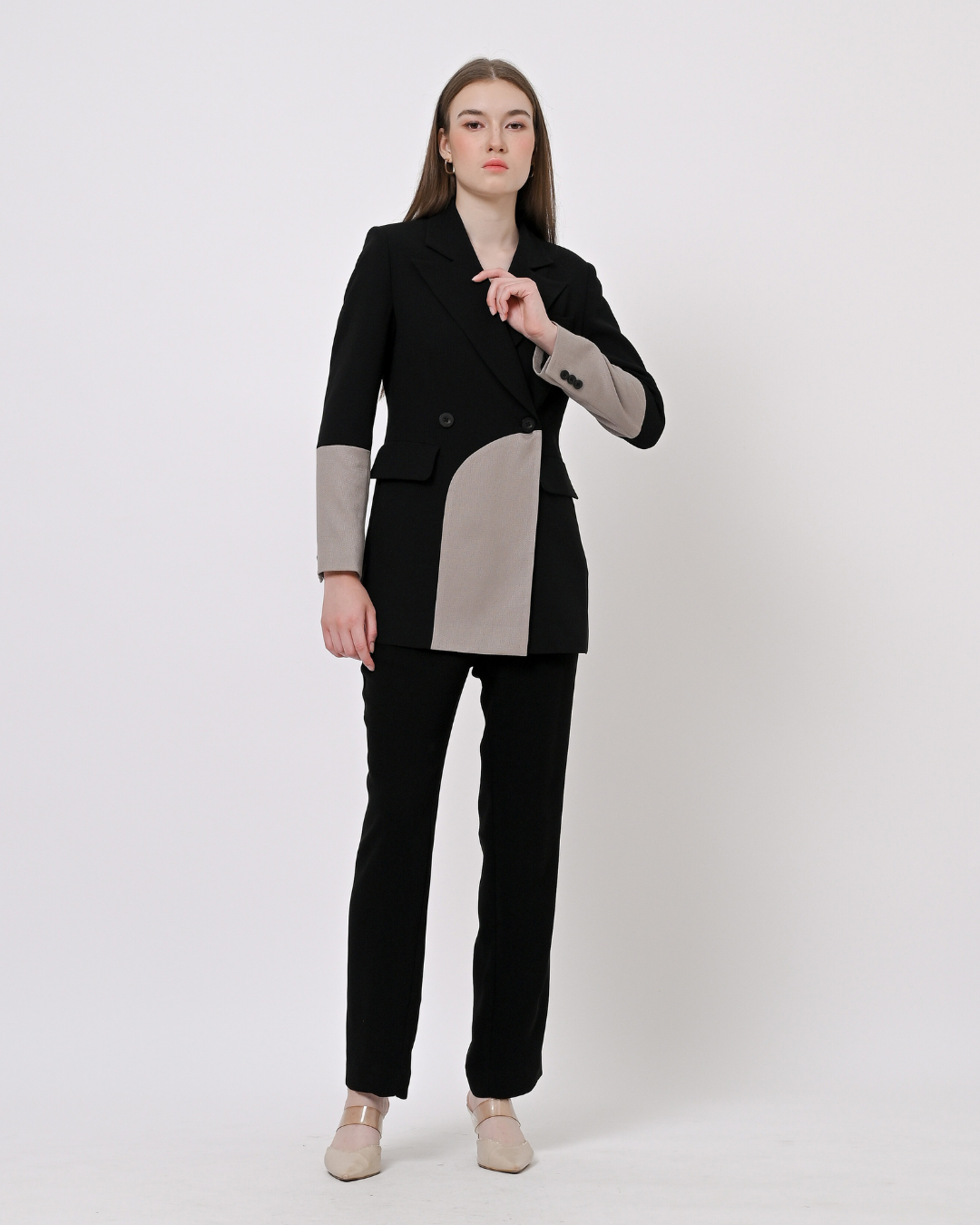 Harley Curved-Cut Blazer | Jas Wanita - Everlasting