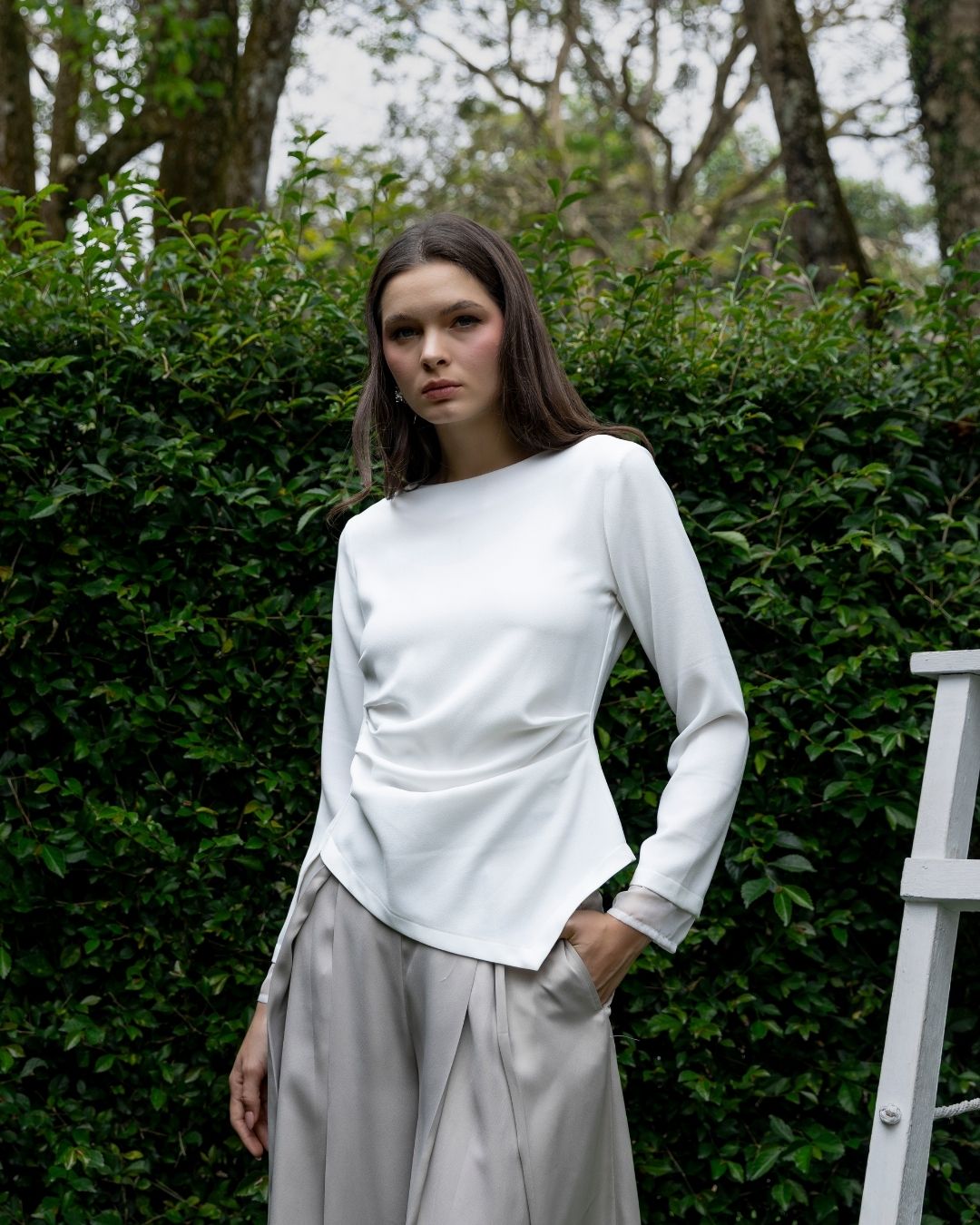 INVIO Tianne Pleat Flow Blouse | Atasan Wanita Luminescence