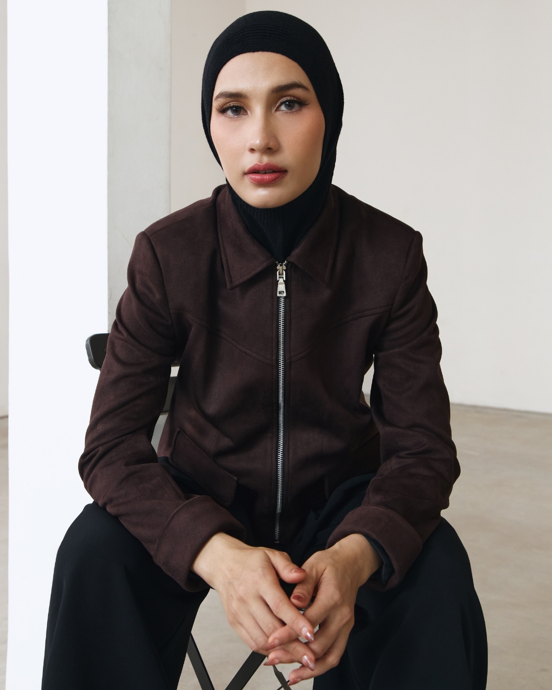 INVIO X Dwihanda Morrest Suede Zip Jacket | Jaket Wanita