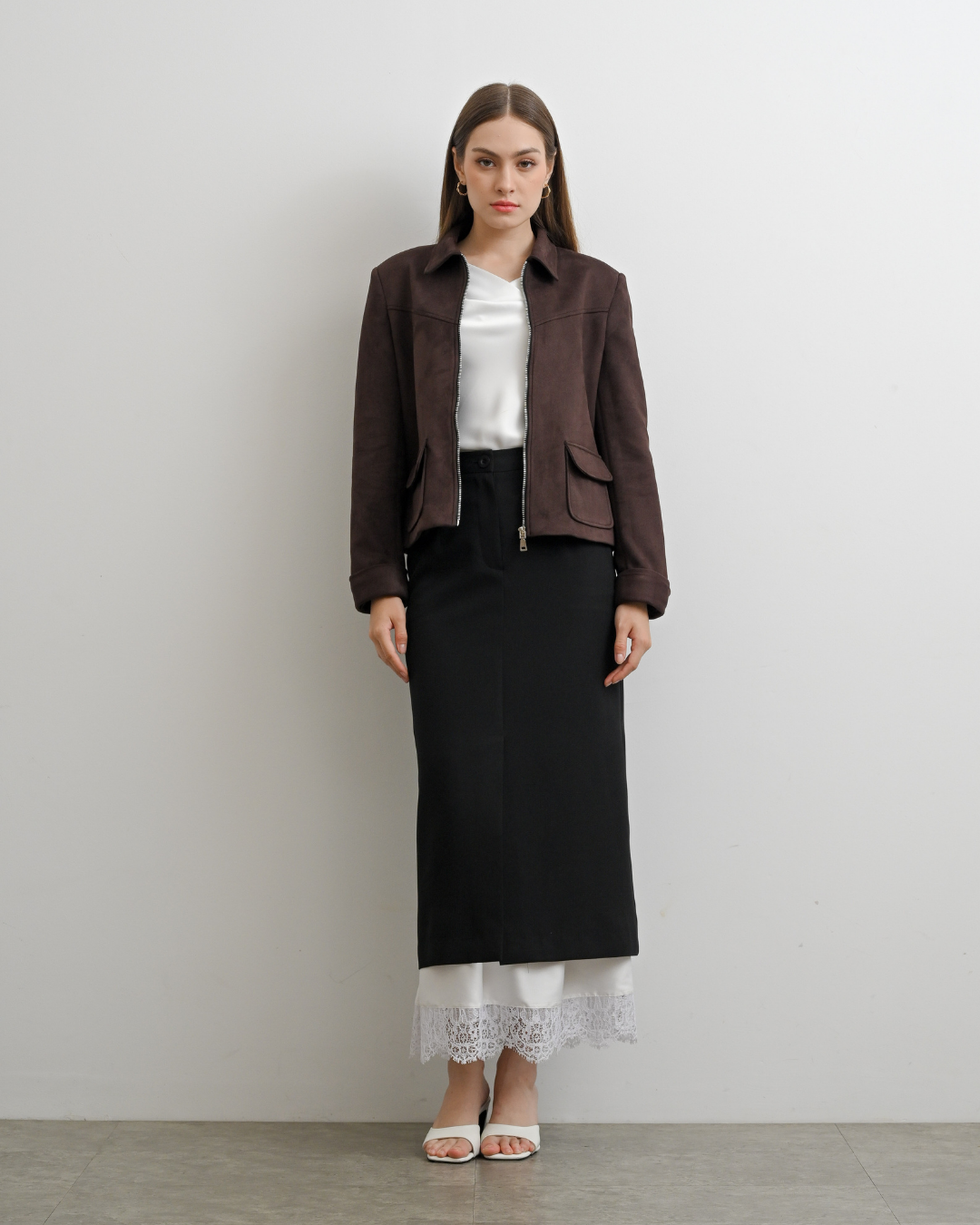 INVIO X Dwihanda Morrest Suede Zip Jacket | Jaket Wanita