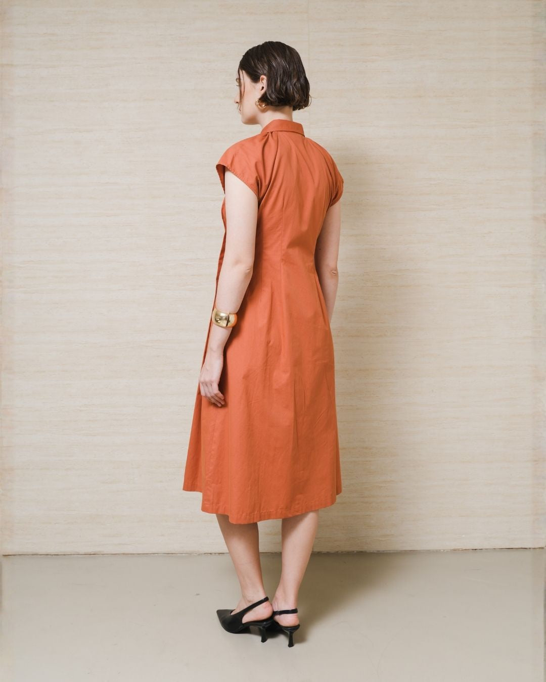 INVIO Anora Pleated Cotton Dress | Dress Wanita - Leanne Collection