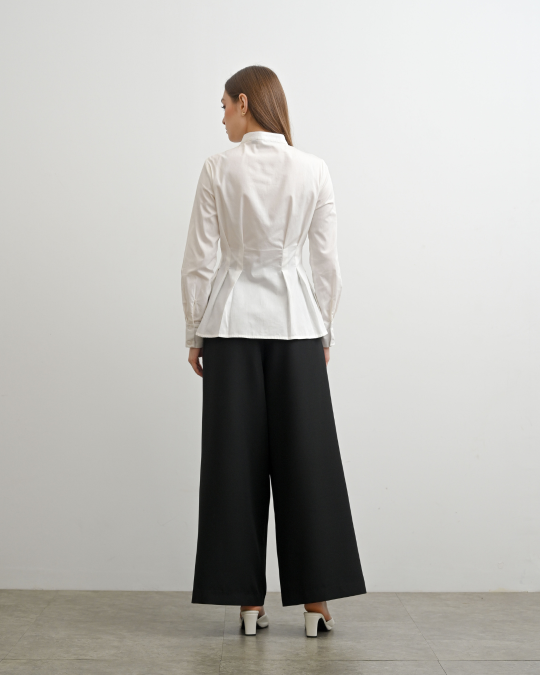 INVIO X Dwihanda Seraphine Pleated Peplum Shirt | Atasan Wanita